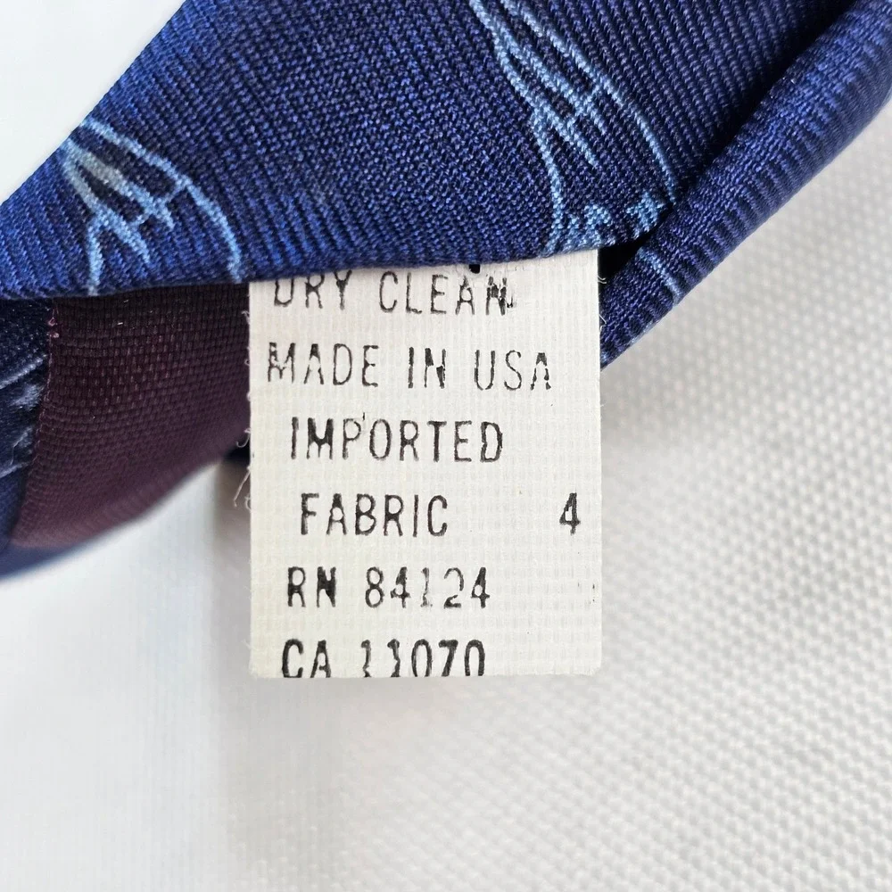NFL New England Patriots Ralph Marlin Navy Blue Tonal Logo Silk Necktie USA Made
